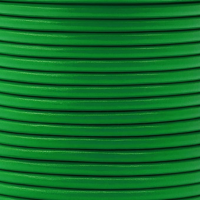 Mandala Crafts Round Genuine Green Leather Cord for Jewelry Making – 1.5mm Cowhide Leather Rope String Lace for Kumihimo – 20 Yards Cowhide Craft Cording Spool