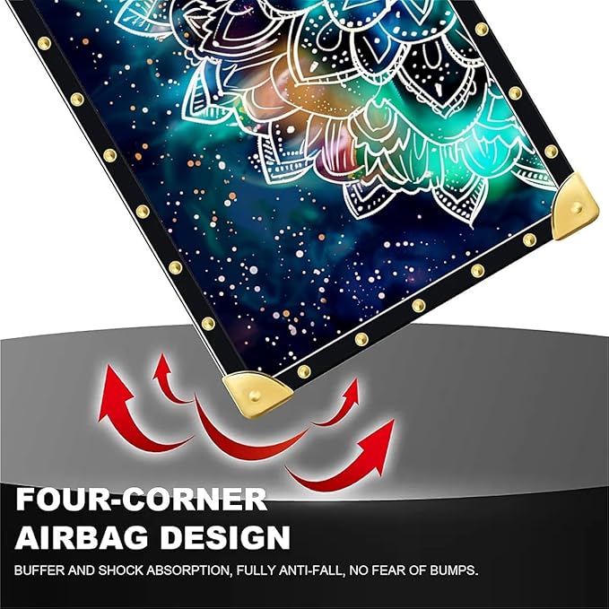 for iPhone 17 Pro Case Luxury Golden Decoration for Girl Women Soft TPU Shockproof Protective Hard PC Back for iPhone 17 Pro Crazy Pattern Starry Sky Colourful Mandala