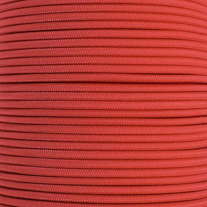 Paracord Planet 1/8-Inch Shock Cord for Replacements, Repairs, and Outdoors – Scarlet Red (50 ft)