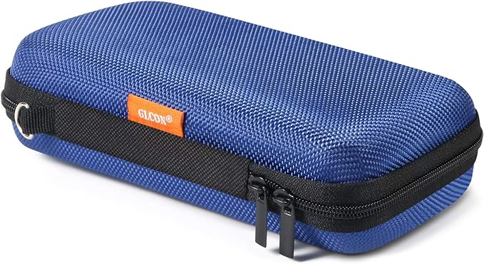 GLCON Portable Protection Hard EVA Case for External Battery, Cell Phone, GPS, Hard Drive, USB/Charging Cable, Small Carrying Bag Mesh Inner Pocket, Zipper Enclosure, Universal Travel Pouch Bag