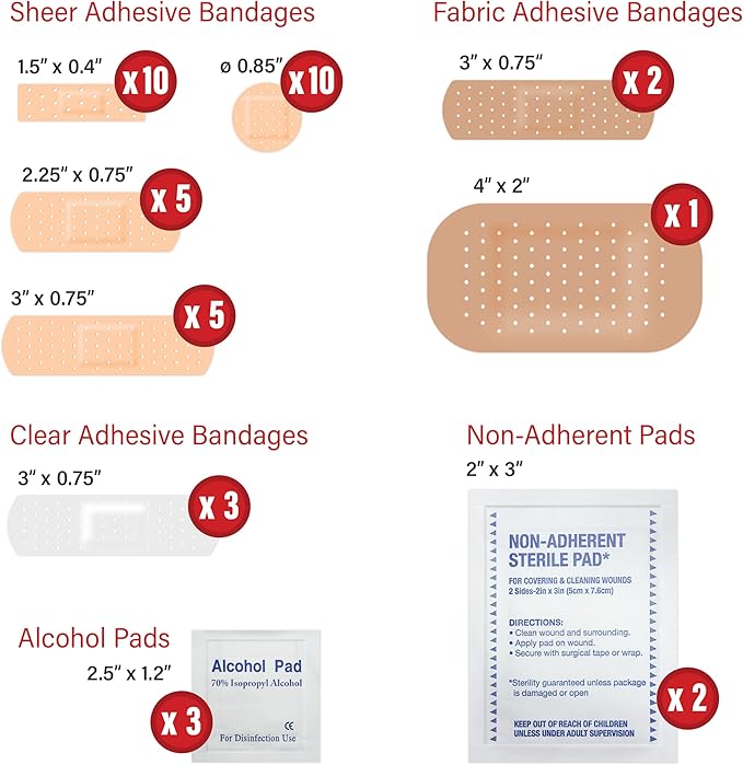 DecorRack 1000 Piece First Aid Kit, 24 Individual Boxes of 42 Items Each, First Aid Kits for Minor Cuts, Scrapes, Travel, Car, Home, Work, Field Trips or Camping (1000pcs, 24 Pack)