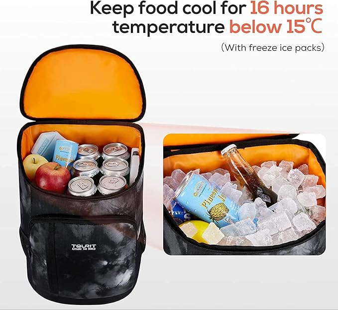 TOURIT Cooler Backpack Lightweight Insulated Backpack Cooler Leak-Proof for Men and Women, Sports Fan Coolers