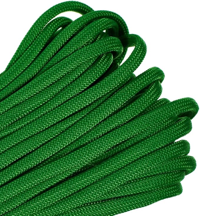 Paracord Planet Solid Color 550lb Paracord – 7 Strand Type III Nylon Cord for Indoor and Outdoor Tasks – Kelly Green (250 ft)