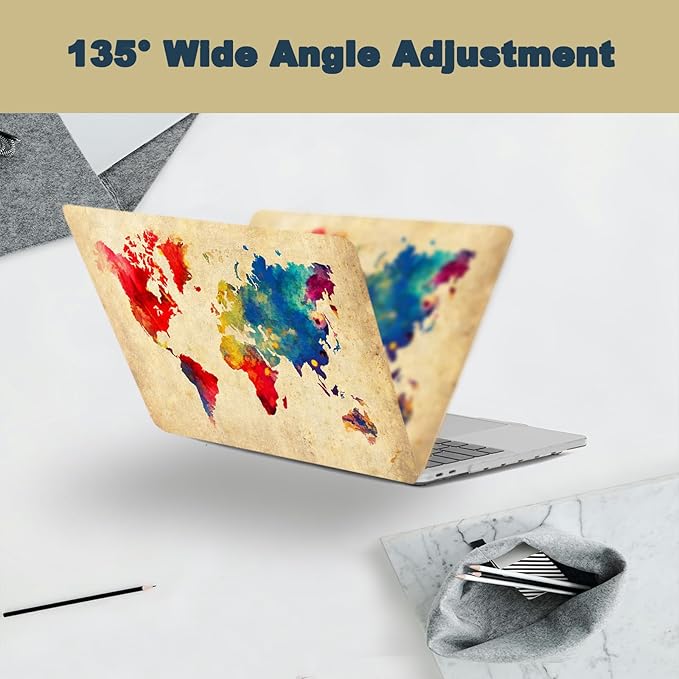 Case Cover for MacBook Pro 13 inch with CD-ROM 2008-2012 Release (Model A1278),Slim Protective Computer Case & TPU Keyboard Cover for Apple Laptop Pro 13.3",Retro World Map