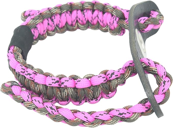 Realtree® Paracord Archery Bow Wrist Sling - 100% Full Grain Leather 550 Paracord