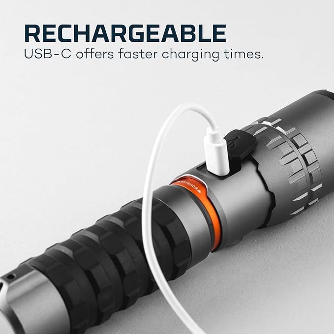 NEBO SLYDE King 2K Flashlight | 2000 Lumens, Rechargeable COB Work Light & LED Flashlight, Waterproof, Magnetic Base, Great for Camping & Hunting, Includes Charging Cable