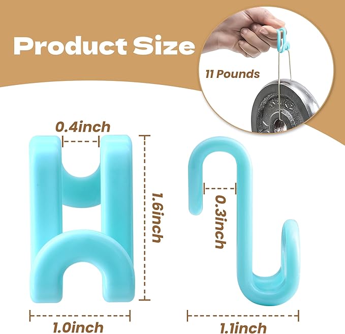Mlici Hangers Hooks Space Saver, 60 Pack Clothes Connector Hooks, Clothes Stacking Extender for Hangers Closet Organization (Sky Blue)