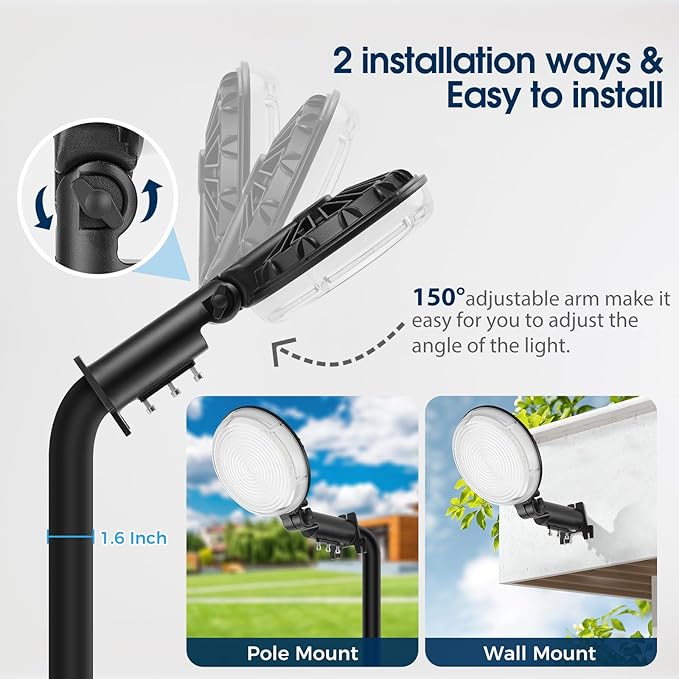150W LED Barn Light, 4 Pack 21000LM Dusk to Dawn Outdoor Lighting, Yard Lights, 6500K Daylight, Outdoor Security Lighting, IP66 Waterproof Street Lights for Farmhouse, Garage Yard Warehouse
