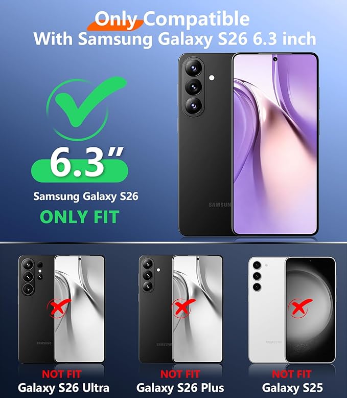 Temdan Designed for Samsung Galaxy S26 Case Waterproof, Built-in Lens & Screen Protector Military Shockproof Dropproof IP68 Underwater Full Body Phone Case for Galaxy S26 5G 6.3"-Black (2026)