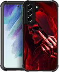 for Samsung Galaxy S21 FE Case, Gestures Funny Skull Pattern Graphic Design Girl Boy Soft Silicone Hard Acrylic Shock Protection for Samsung Galaxy S21 FE