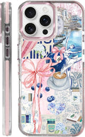Case for iPhone 16 Pro Max,[Compatible with MagSafe],Pink Bow Girly Coquette Collage Phone Case Design，for Women Girls Magnetic Clear Cover - Slim, Sleek, & Shockproof Protection