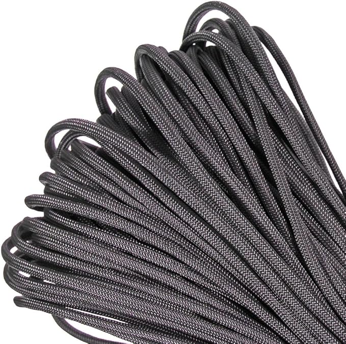 Paracord Planet Genuine Type III 550lb Paracord – Nylon Cord in Solid, Multi, and Reflective Colors – 25+ Colors and Length Options of 10', 25', 50', and 100'