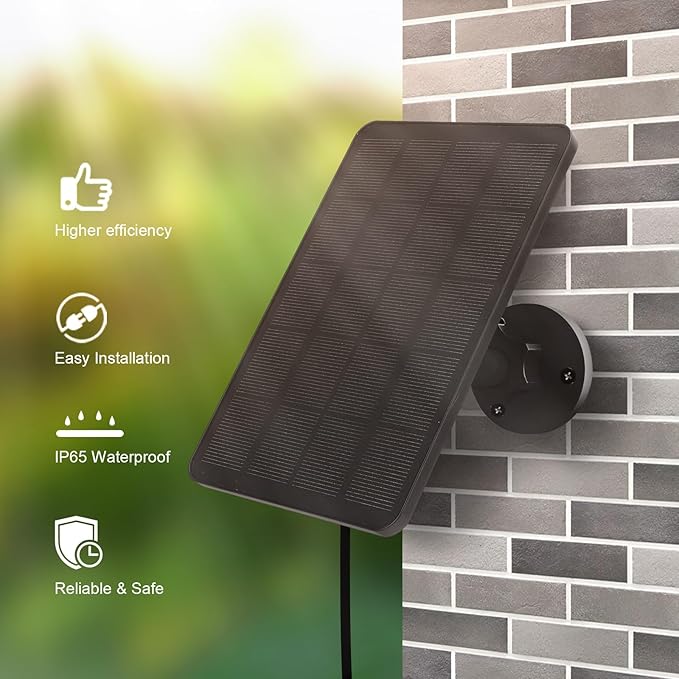 4 Pack Solar Panel for Blink Outdoor 4 (4th Gen) Camera, 4W Solar Panels with USB-C Port, Rubber Plug, IP65 Waterproof, 13.12Ft Cable