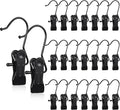 Hotop 48 Pieces Boot Hanger Clips for Closet, Laundry Hanging Hooks Heavy Duty Clips Boot Holder Portable Single Hooks Space Saving for Pants Jeans Clothes Hats Tall Towels (Black)