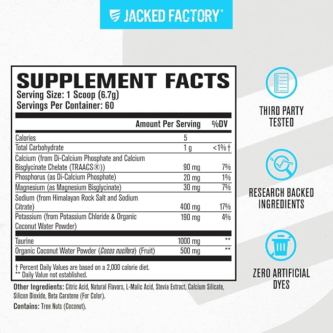 Jacked Factory HYDRASURGE Electrolyte Powder - Hydration Supplement with Key Minerals, Himalayan Sea Salt, Coconut Water - Keto Friendly, Sugar Free, Naturally Sweetened - 60 Servings, Orange Mango