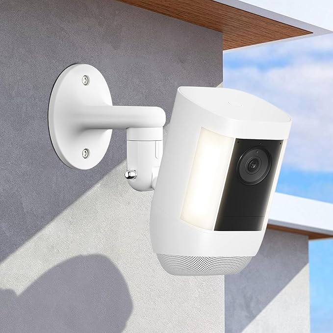 Wall Mount for Ring Spotlight Cam Battery and Ring Spotlight Cam Plus/Pro (Battery), 360°Adjustable Security Wall Mount Bracket for Ring Cam Indoor/Outdoor Use (Camera Not Included)