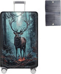 Luggage Cover Protector for 30-32 Inch Suitcases, TSA Approved Elastic Travel Suitcase Covers, Anti-Scratch Washable Luggage Sleeve for Carry On & Checked Bags, Enormous Stag