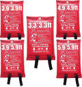 Inf-way Fire Blanket, 47.2''*47.2'' Fiberglass Fire Flame Retardent Emergency Surival Fire Shelter Safety Cover (M(47.2''*47.2''))