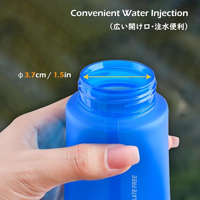 TRIWONDER TPU Collapsible Flask BPA-Free Soft Folding Water Bottles for Hydration Pack - Ideal for Running Hiking Cycling Climbing (500ml/16.9oz - Blue - Pack of 2)