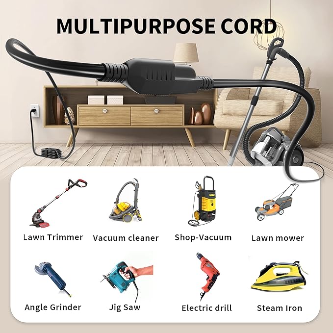 POWGRN 50 FT 16/3 Black Indoor Outdoor Extension Cord Waterproof, 3 Prong Flexblie SJTW Cold Weatherproof -50°C Appliance Extension Cord 13 AMP 1625W 16AWG Electric Cable, ETL Listed