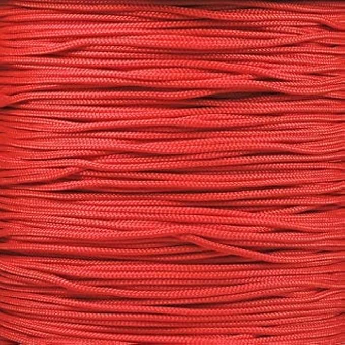 Paracord Planet 95lb Paracord – 1 Strand Type I Parachute Cord for Outdoors and DIY – Scarlet Red (100 ft)