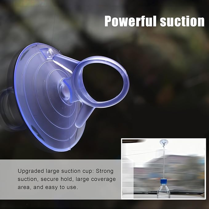 24 PCS Glass Strong Transparent Suction Cups, Windshield Sunshade Dovetail Sucker Hooks, Multi-Purpose Window Suction Cups for Car Window Glass Bathroom Kitchen Office Home Decor