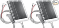 POWOXI 12V Solar Panel for Deer Feeder: 1.7W Waterproof Solar Battery Charger with Mounting Bracket Alligator Clip Feeder 12 Volt Solar Panel (Pack of 2)