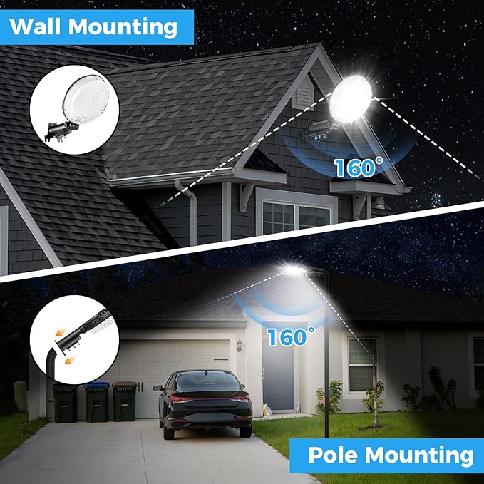 2 Pack LED Barn Light, 150W 21000LM Dusk to Dawn Outdoor Lighting, Yard Lights, 6500K Daylight, Outdoor Security Lighting, IP66 Waterproof Street Lights for Farmhouse, Garage, Warehouse
