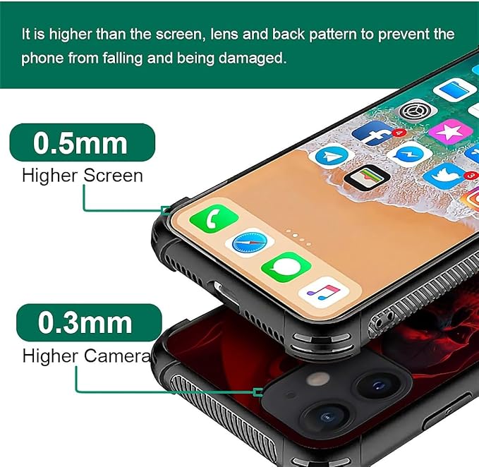 for iPhone 11 Case, Gestures Funny Skull Pattern Graphic Design Girl Boy Soft Silicone Hard Acrylic Shock Protection for iPhone 11