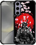 for Samsung Galaxy S24 S25 Case, Sakura Japanese Samurai Pattern Graphic Design Girl Boy Soft Silicone Hard Acrylic Shock Protection for Samsung Galaxy S24 S25