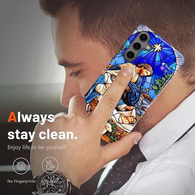 Compatible for Samsung Galaxy S26 Plus 5G Case, Dual Layer Heavy Duty 2 in 1 Shockproof Protective Phone Case,The Holy Family