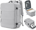 coowoz Travel Backpack Carry On for Women Man Gym Backpacks with Laptop Compartment Mochila de Viaje Teacher Personal Item Backpack Airplane Accessories Must Haves Grey Small