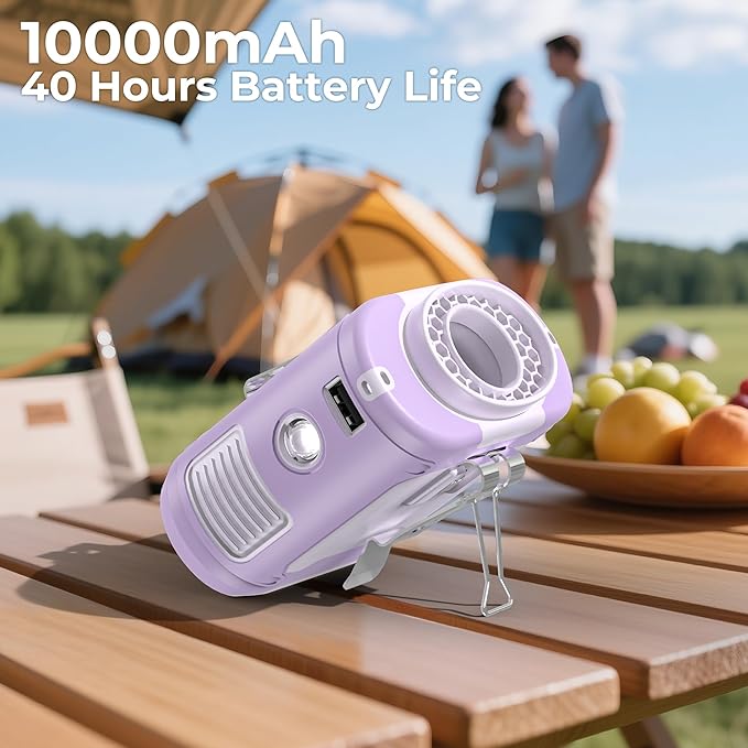 AMACOOL Portable Waist Fan Clip On, Father's Day Gifts for Dad Husband, 10000mAh Rechargeable Wearable Shirt Fan, Powerful Belt Fans, Birthday Gifts for Women Jobsite Travel Camping Essentials 2026