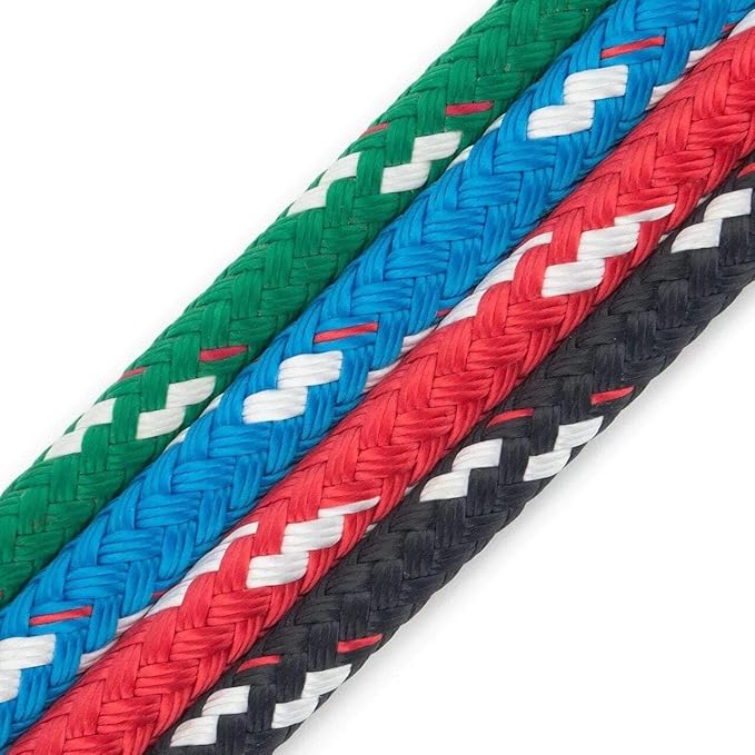 New England Ropes 1/4in (6mm) Sta-Set Solid Red 30 Feet Long