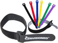 Reusable Cinch Straps & Cable Ties Combo Set, Multipurpose Quality Hook & Loop Cable Organizer, Securing Straps (26 Pack Assortment)