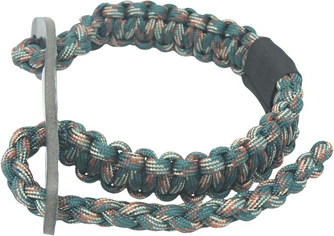Realtree® Paracord Archery Bow Wrist Sling - 100% Full Grain Leather 550 Paracord