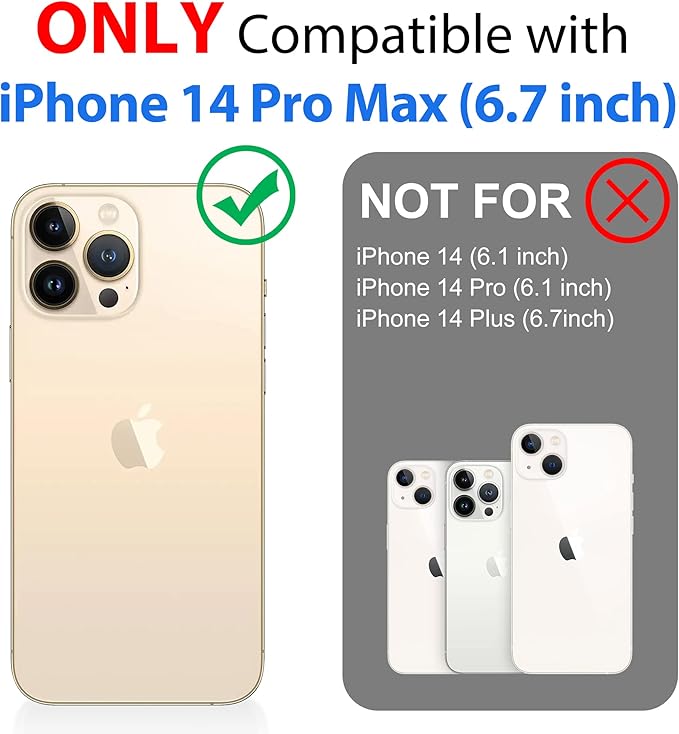 SPORTLINK Design for iPhone 14 Pro Max Case Waterproof - Shockproof Dustproof with Screen Protector, Full Body Protective Case for iPhone 14 Pro Max Cover 6.7'' Black