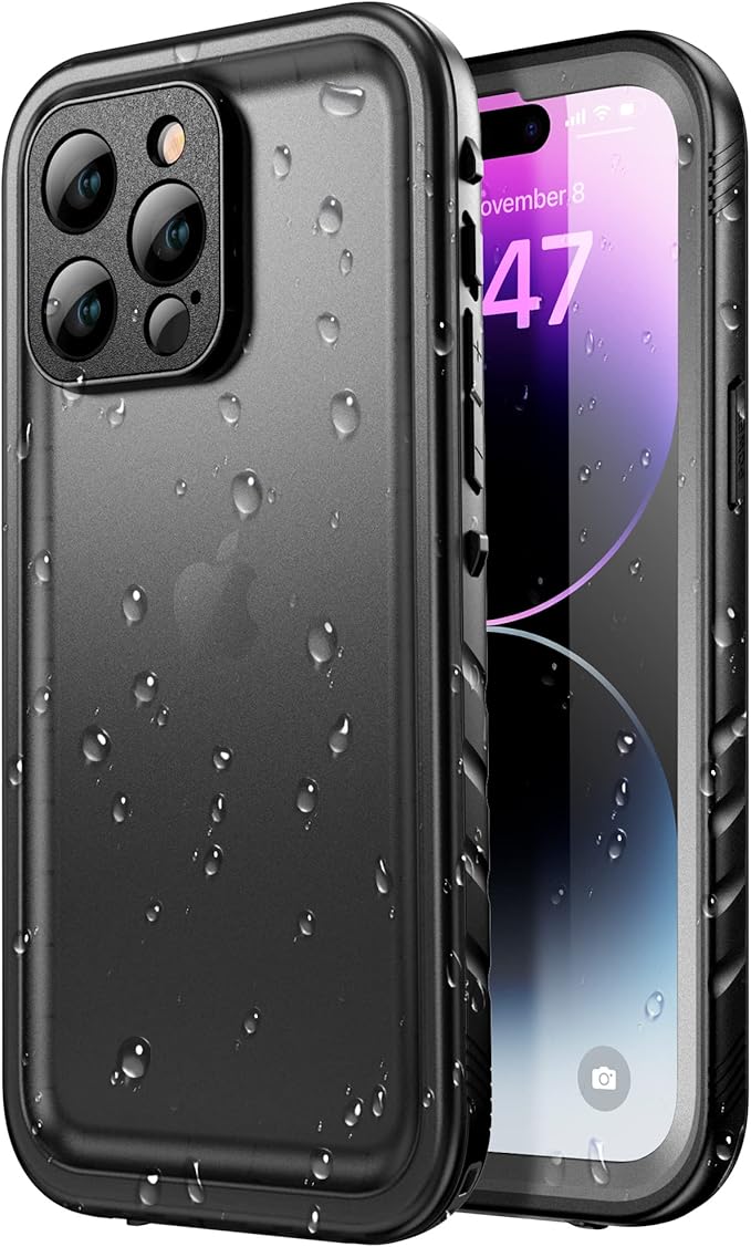 SPORTLINK Design for iPhone 14 Pro Max Case Waterproof - Shockproof Dustproof with Screen Protector, Full Body Protective Case for iPhone 14 Pro Max Cover 6.7'' Black