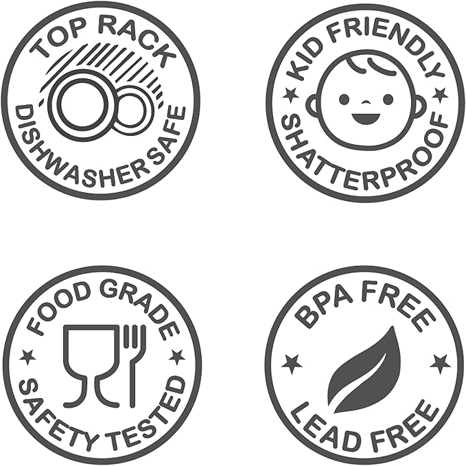 KLIFA- ETON, 20.8 oz, Set of 6, Acrylic Highball Drinking Glasses Set, Iced Tea Cups, BPA-Free, Stackable Plastic Drinkware, Dishwasher Safe Cups, Clear