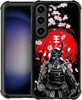 for Samsung Galaxy S23 Plus Case, Sakura Japanese Samurai Pattern Graphic Design Girl Boy Soft Silicone Hard Acrylic Shock Protection for Samsung Galaxy S23 Plus