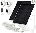 Solar Panel Charger Compatible with Ring Stick Up Cam/Pro,Ring Spotlight Cam Plus/Pro,with USB-C to Barrel Plug Adapter (2PACK)