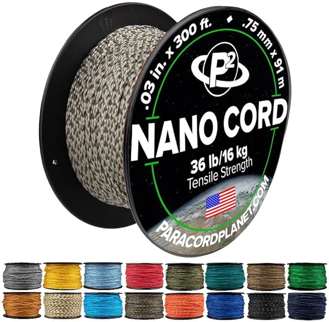 Paracord Planet Nano Cord –Lightweight Nylon Nano Paracord – Great for Arts & Crafts, Home Décor, Camping and More!