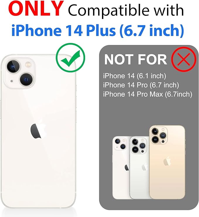 SPORTLINK Design for iPhone 14 Plus Waterproof Case - Shockproof Dustproof Phone Case with Screen Protector, Full Body Protective Case for iPhone 14 Plus, 6.7'' Blue