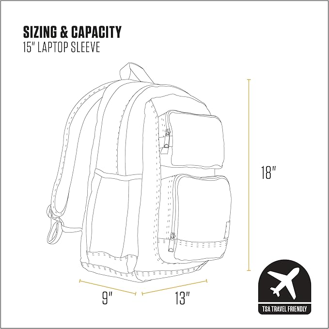 Carhartt 28L Dual-Compartment Backpack, Durable Pack with Laptop Sleeve and Duravax Abrasion Resistant Base, Carhartt Brown