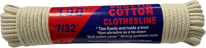 #7 7/32" x 100 ft Scottie Cotton Clothesline