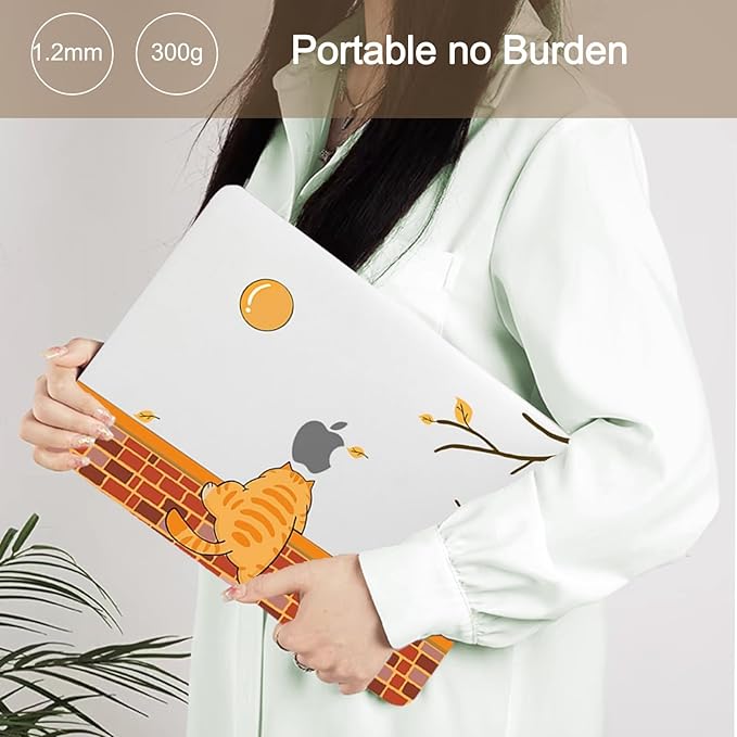 Hard Case for New MacBook Air 13 inch M2 M3 M4 2022 2024 2025 Release (Model A3240 A3113 A2681),13.6" Protective Case Cover & Keyboard Cover for Laptop Air 13.6",Cute Orange Cat