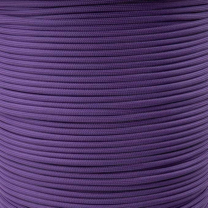 Paracord Planet Solid Color 550lb Paracord – 7 Strand Type III Nylon Cord for Indoor and Outdoor Tasks – Iris (50 ft)