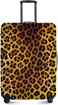 ANNA QUEEN Vintage Leopard Pattern Travel Luggage Cover -Stretchable Airplane Suitcase Protector Sleeve,Universal Washable Fit for 28-30 Inch Checked Baggage,Water Resistant Durable Luggage Protector