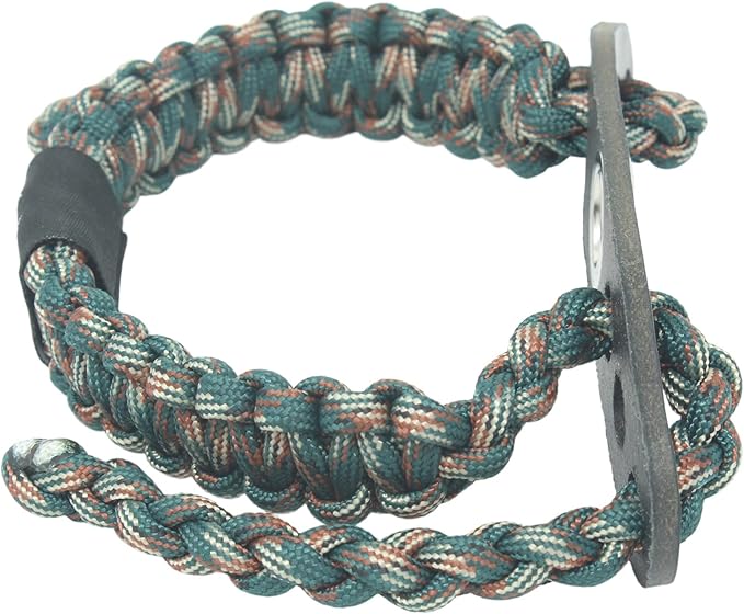 Realtree® Paracord Archery Bow Wrist Sling - 100% Full Grain Leather 550 Paracord