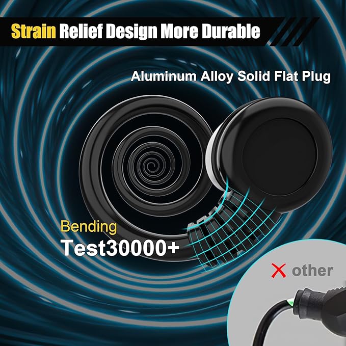 6FT Waterproof Outdoor Extension Cord,IPX6 Waterproof,Cold Weather & Fireproof,Heavy Duty 3 Prong Cable,18AWG 125V 10A,FCC/ETL Certified